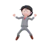 Businessman With Jumping Pose