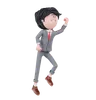 Businessman With Jumping Pose