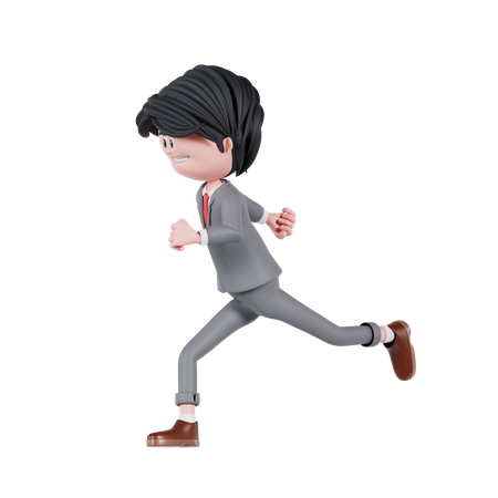 Businessman With Running Pose  3D Illustration