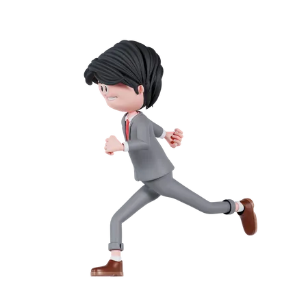 Businessman With Running Pose  3D Illustration