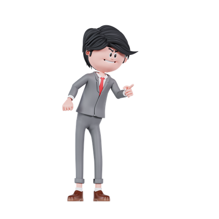 Businessman With Scolding Pose  3D Illustration