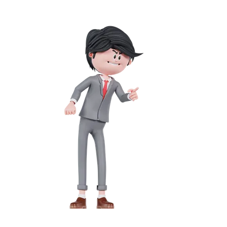 3 D Businessman Is Scolding Pose 3D Illustration