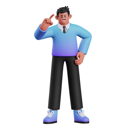 Businessman With Solution  3D Icon