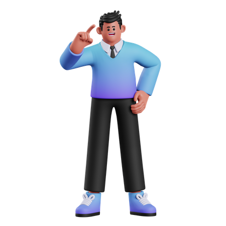 Businessman With Solution  3D Illustration