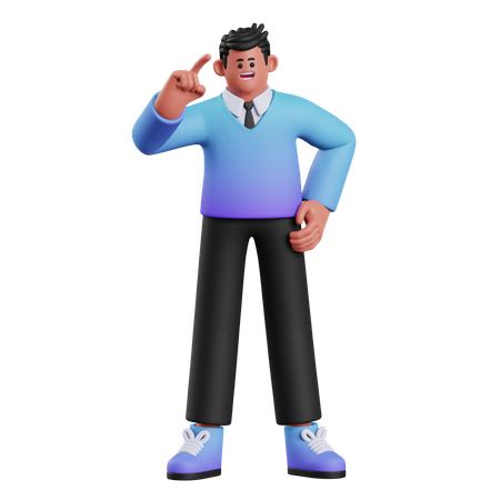 Businessman With Solution 3D Illustration