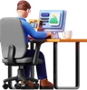 Businessman Working On Computer