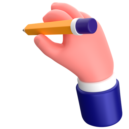 Businessman write hand gesture  3D Icon