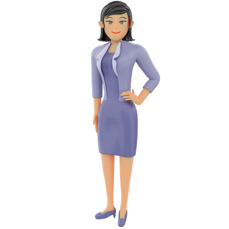 Businesswoman  3D Illustration