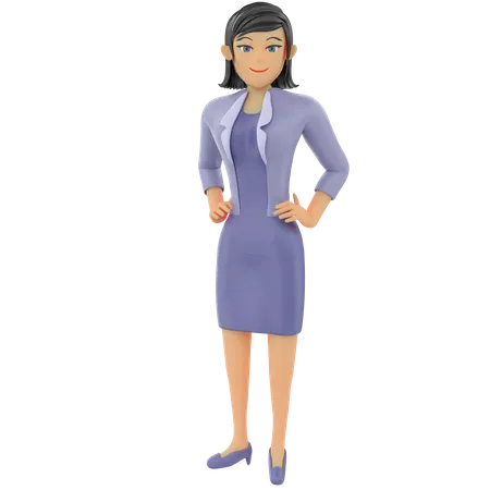 Businesswoman  3D Illustration