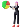 businesswoman presentation 3d logo