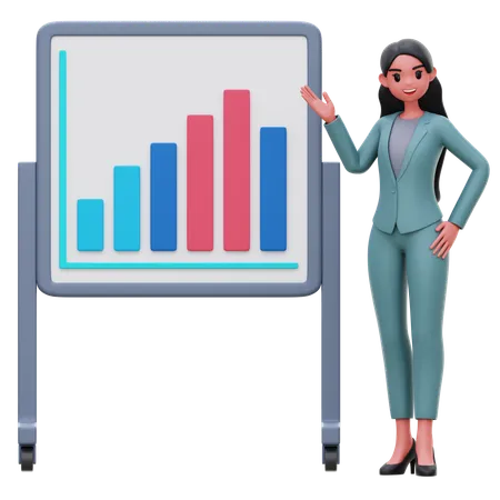 Professional Business Woman 3D Illustration