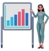 Businesswoman presenting data chart