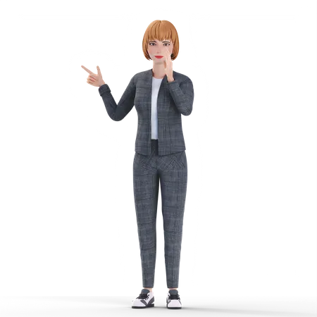 Businesswoman showing gesture 3D Illustration