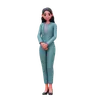 Businesswoman standing in professional manner