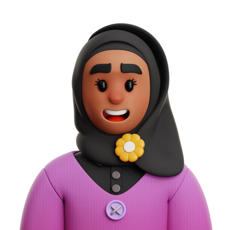 BUSINESSWOMAN WEARING HIJAB  3D Icon