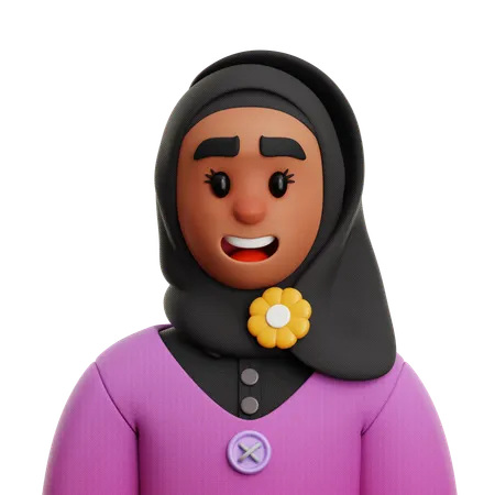 BUSINESSWOMAN WEARING HIJAB  3D Icon