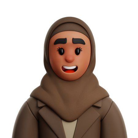 BUSINESSWOMAN WEARING HIJAB  3D Icon