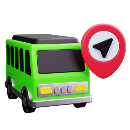 Busstrecke  3D Icon