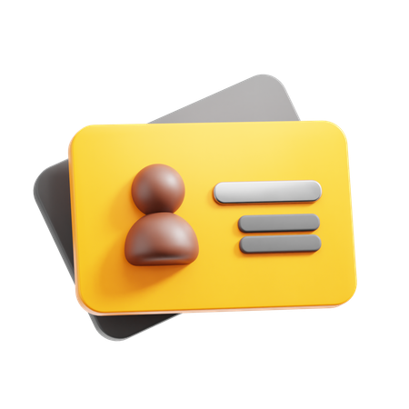 Business Card  3D Icon