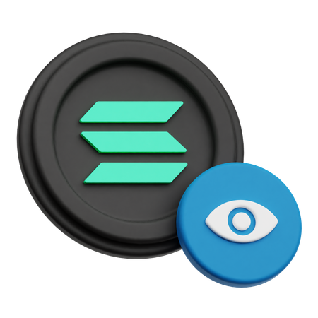 Busque la criptomoneda Solana  3D Icon