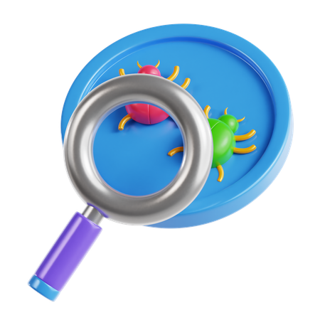 Buscar bacterias  3D Icon