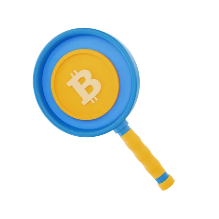 Búsqueda de bitcoins  3D Icon