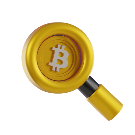 Búsqueda de bitcoins  3D Icon