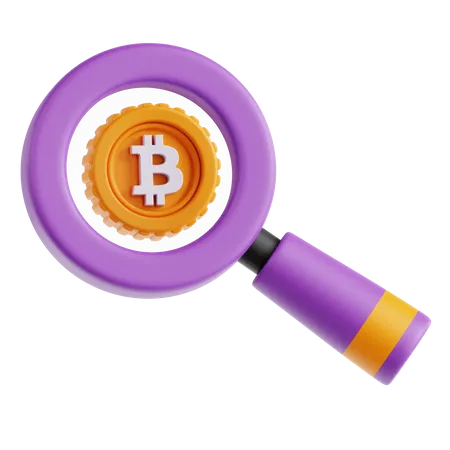 Búsqueda de bitcoins  3D Icon