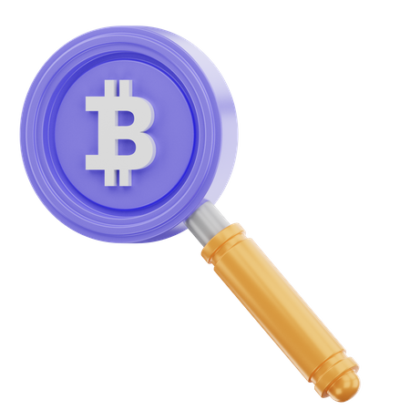 Búsqueda de bitcoins  3D Icon