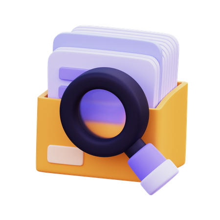 Búsqueda de archivos  3D Icon