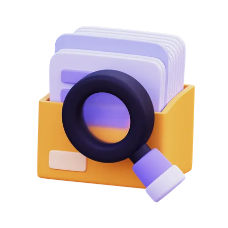 Búsqueda de archivos  3D Icon