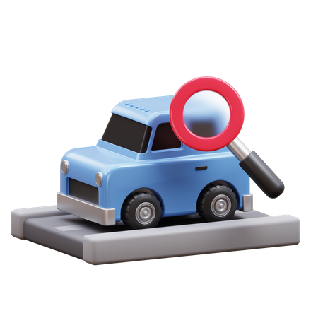 Busqueda de auto  3D Icon