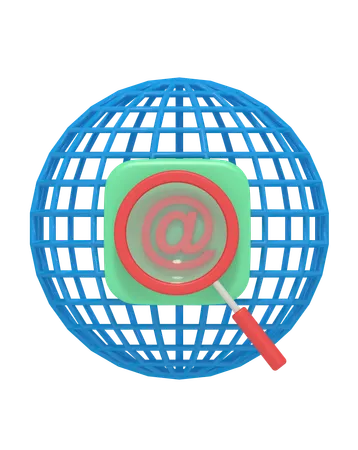 Búsqueda de correo electrónico  3D Icon