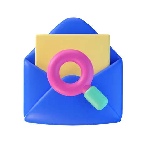 Búsqueda de correo  3D Icon