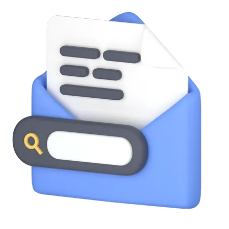 Búsqueda de correo  3D Icon