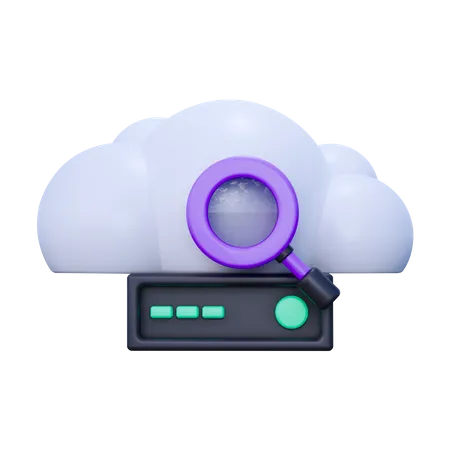 Búsqueda de datos en la nube  3D Icon