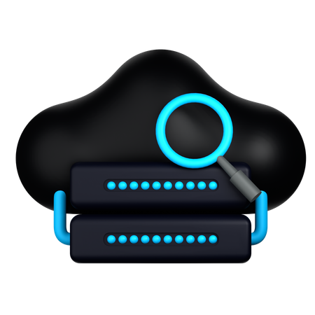 Búsqueda de datos en la nube  3D Icon