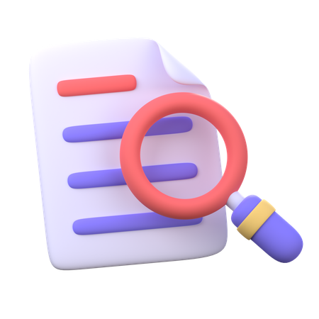 Búsqueda de documentos  3D Icon