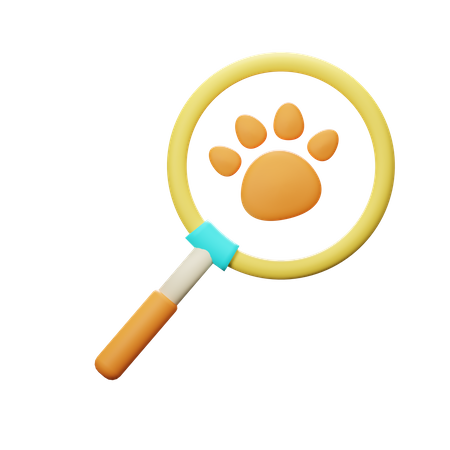 Búsqueda de mascotas  3D Icon