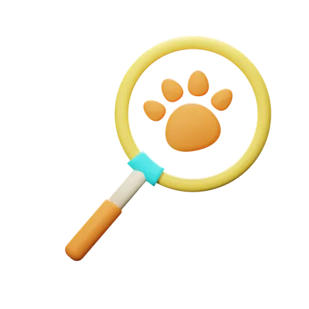 Búsqueda de mascotas  3D Icon