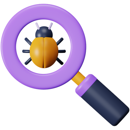 Búsqueda de virus  3D Icon