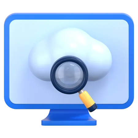 Búsqueda en la nube  3D Icon