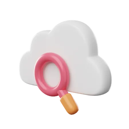 Búsqueda en la nube  3D Icon