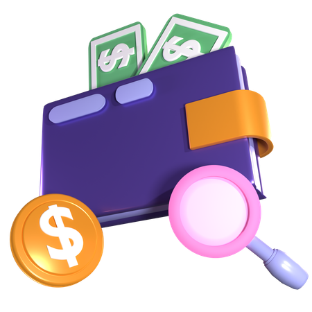 Búsqueda financiera  3D Icon