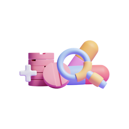 Buscar medicina  3D Icon