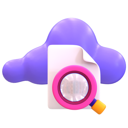 Buscar archivo en la nube  3D Icon