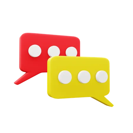 These Are 3 D Bussines Chat Icons Commonly Used In Design And Games 3D Icon