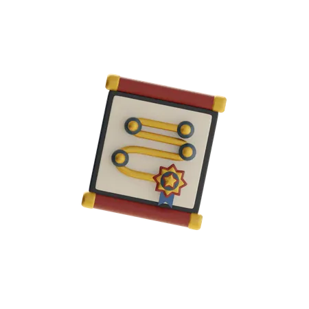 사업 전략 맵  3D Icon