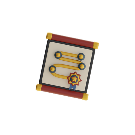 Bussines Strategy Map  3D Icon
