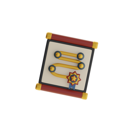 Bussines Strategy Map  3D Icon